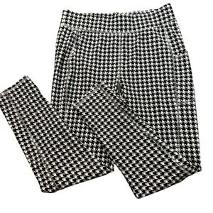 D&Co Active Women's Houndstooth Print Stretch Leggings Size M
